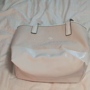 Kate Spade Cream and White Tote Bag Elegant Design
